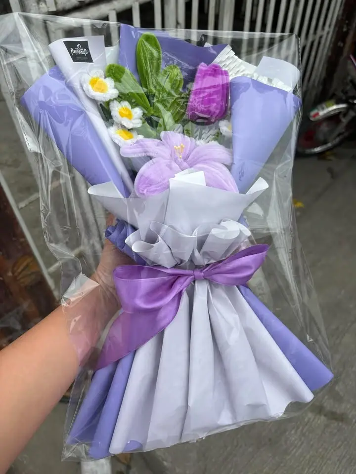 FleurKraft purple lily bouquet — a stunning purple and lavender arrangement