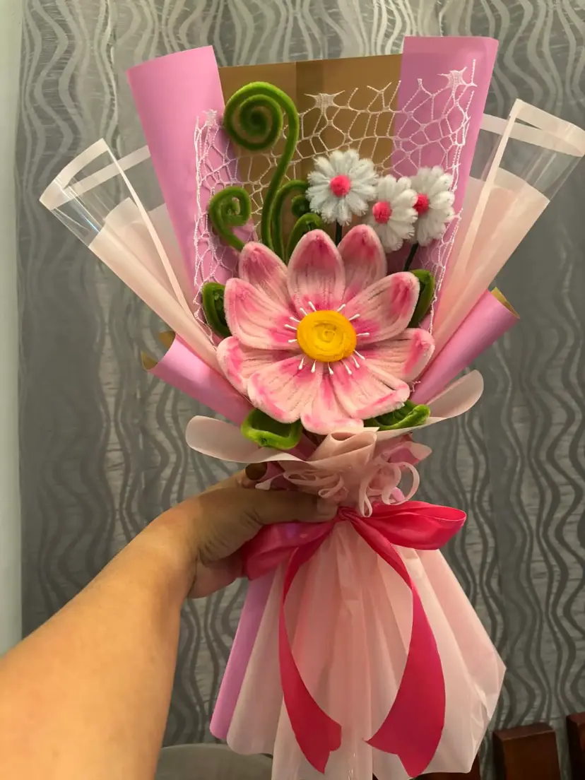 Graduation Bouquet - FleurKraft fuzzy wire bouquet in Talisay